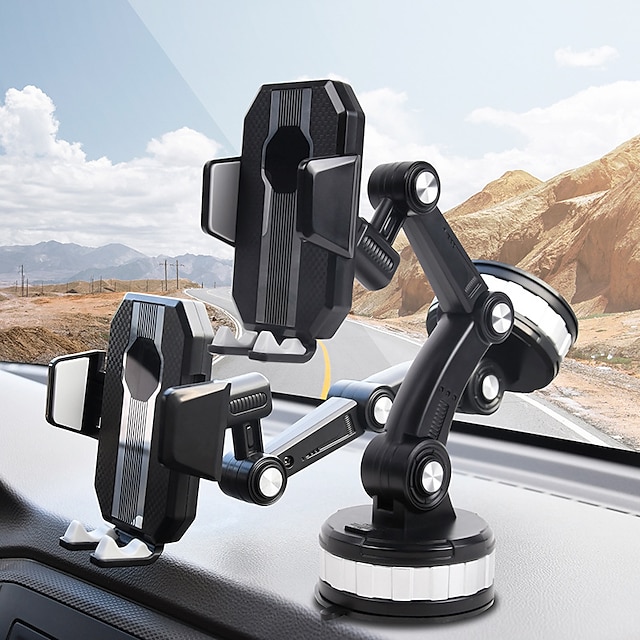  Car Phone Holder Mount Cell Phone Holder Car Solid & Durable Car Phone Holder Mount for Dashboard Windshield Long Arm Strong Suction Cell Phone Car Mount Thick Case for iPhone Samsung etc All Phones