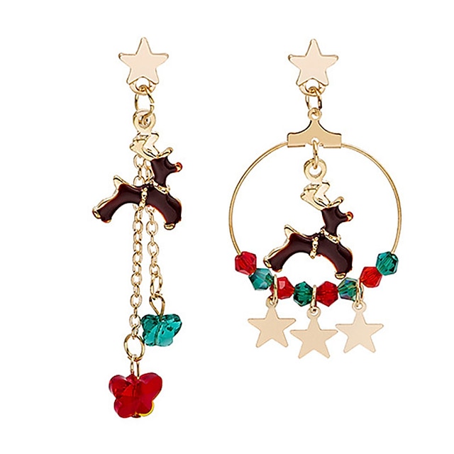  Women's Earrings Chic & Modern Christmas Deer Earring / Red / Green / Fall / Winter / Spring