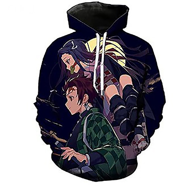 Toys & Hobbies Cosplay & Costumes | Inspired by Demon Slayer Agatsuma Zenitsu Hoodie Anime Poly / Cotton Anime Graphic Hoodie Fo