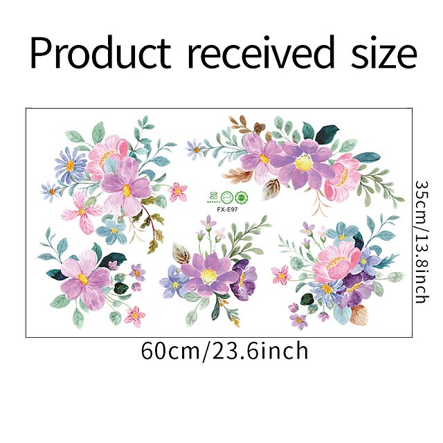 Home & Garden Home Decor | 35x60cm Wall Sticker Pvc Self-adhesive Flower Cluster Bedroom Bedside Porch Wall Home Beautification 