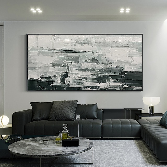  Oil Painting Handmade Hand Painted Wall Art Abstract Art Black and White Luxury Home Decoration Decor Rolled Canvas No Frame Unstretched