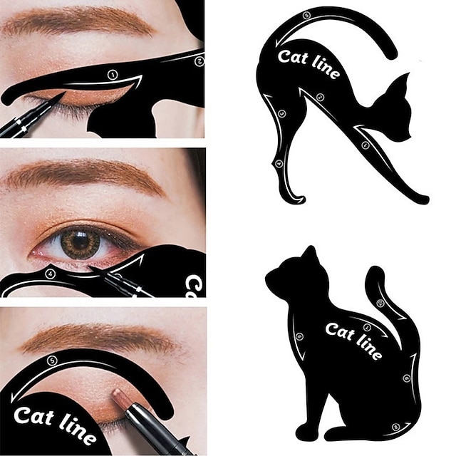  bellissimo strumento per il trucco degli occhi grandi eyeliner liquido nero eyeliner per occhi di gatto stencil eye arrow disegno strumenti per il trucco stencil