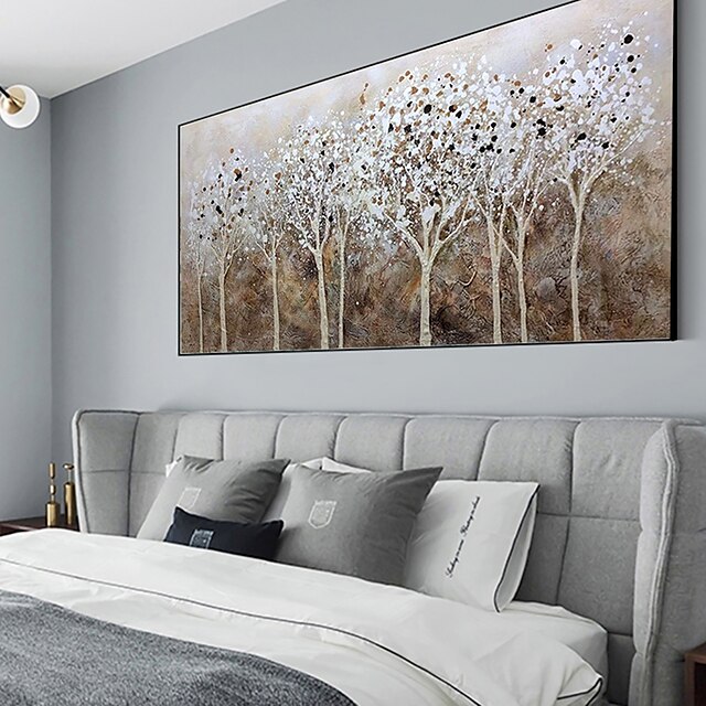 Home & Garden Wall Art | Oil Painting Handmade Hand Painted Wall Art Modern Abstract Texture Forest Landscape Living Room Home D