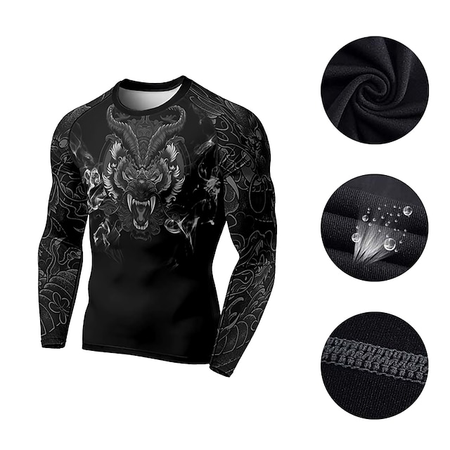 Sports & Outdoors Running, Jogging & Walking | 21Grams® Mens Long Sleeve Compression Shirt Running Shirt Top Athletic Athleisure