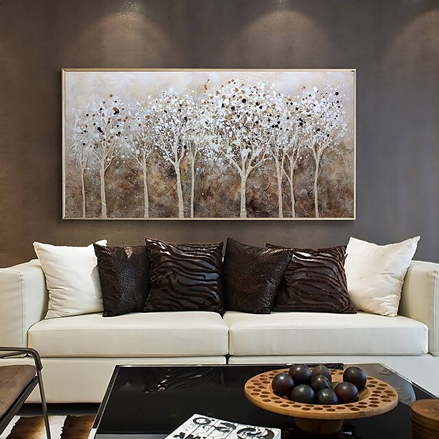 Home & Garden Wall Art | Oil Painting Handmade Hand Painted Wall Art Modern Abstract Texture Forest Landscape Living Room Home D