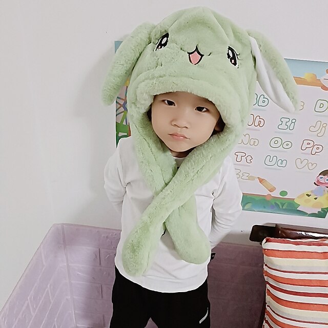 Toys & Hobbies Cosplay & Costumes | Kids Hat Rabbit Bunny Onesie Pajamas Polar Fleece Pink / Green / White Cosplay For Boys and 