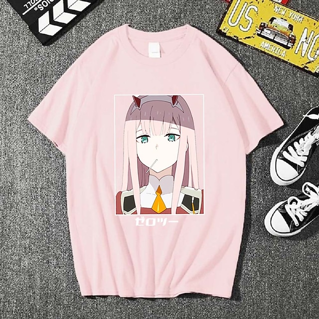 Toys & Hobbies Cosplay & Costumes | Inspired by Darling in the Franxx Cosplay Cosplay Costume T-shirt Microfiber Graphic Prints 