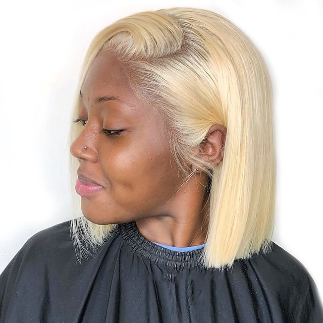 

150% 134 Lace 613 Blonde Brazilian Straight Human Hair Bob Wigs Remy Ombre Bob Lace Front Wigs for Black Women
