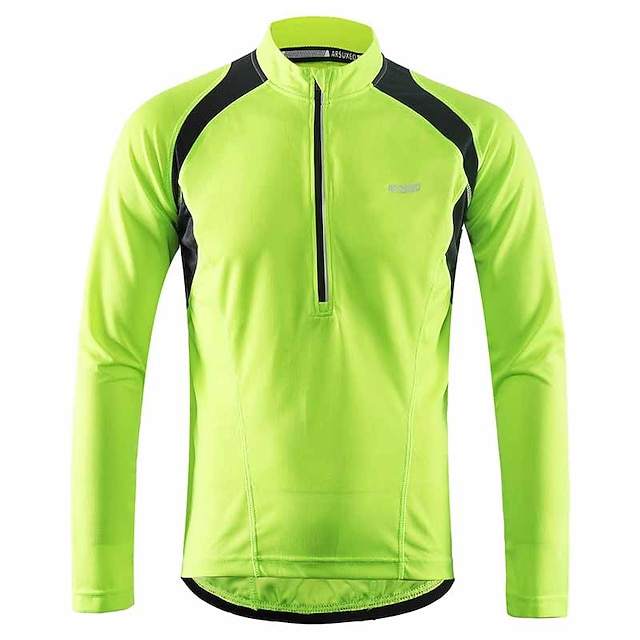 Arsuxeo Men's Long Sleeve Cycling Jersey Downhill Jersey 4 pockets