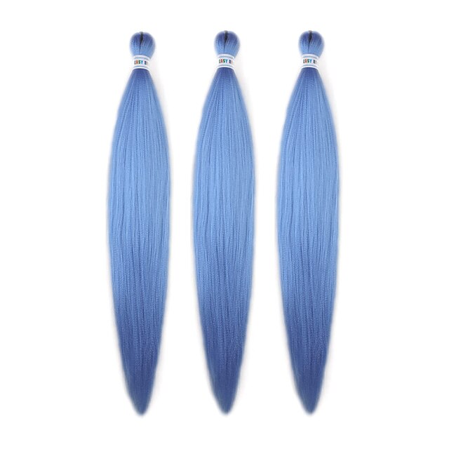 Sky Blue Braiding Hair Pre Stretched Kanekalon Prestretched Braiding Hair 26inch 3packs 2023
