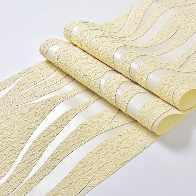  Strip Wallpaper Damask Wall Covering Sticker Film Flocking Non Woven Adhesive required Home Décor 1000x53cm/393.7x20.87inch