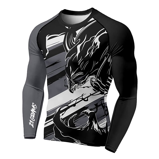 Sports & Outdoors Running, Jogging & Walking | 21Grams® Mens Long Sleeve Compression Shirt Running Shirt Top Athletic Athleisure