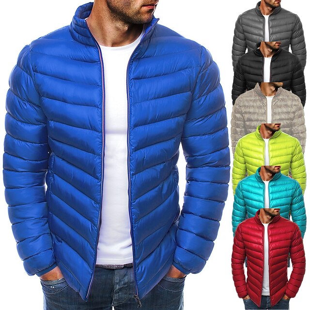 Men's Windproof Lightweight Sports Puffer Jacket (various colors/sizes)