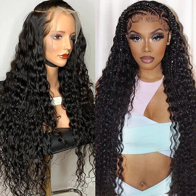 Beauty & Hair Wigs & Hair Pieces | 100% Human Hair 360 Frontal Wig Free Part Style Brazilian Hair Body Wave Natural Wig 130% Den