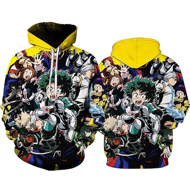 Toys & Hobbies Cosplay & Costumes | Inspired by My Hero Academia Boko No Hero Cosplay Costume Hoodie Terylene Print Printing Hoo