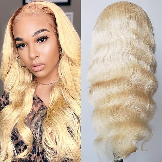 

150% 134 Lace 613 Lace Front Wigs Human Hair for Black Women Glueless 13X4 Body Wave Wig Long Light Blonde Hd Lace Frontal Wigs with Baby Hair Pre Pre Plucked Natural Hairline