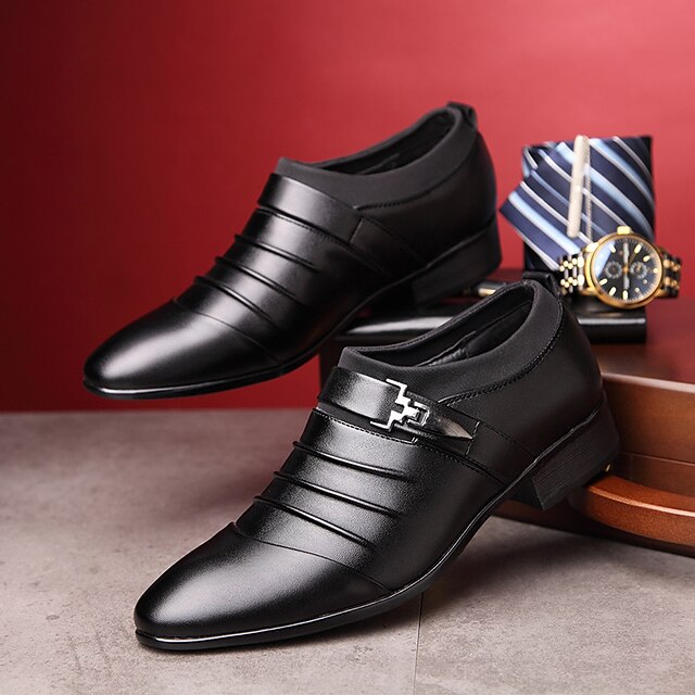 Shoes & Bags Mens Shoes | Mens Oxfords Business Home Daily PU Black Fall Spring - JH72430