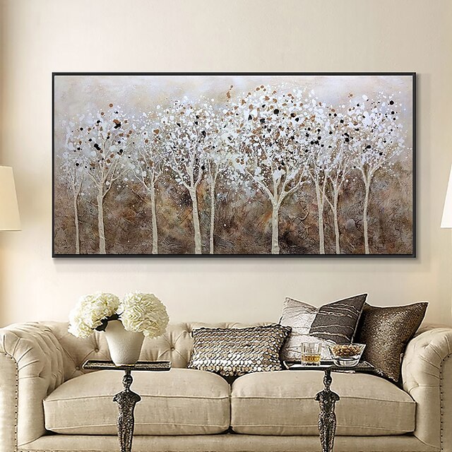 Home & Garden Wall Art | Oil Painting Handmade Hand Painted Wall Art Modern Abstract Texture Forest Landscape Living Room Home D