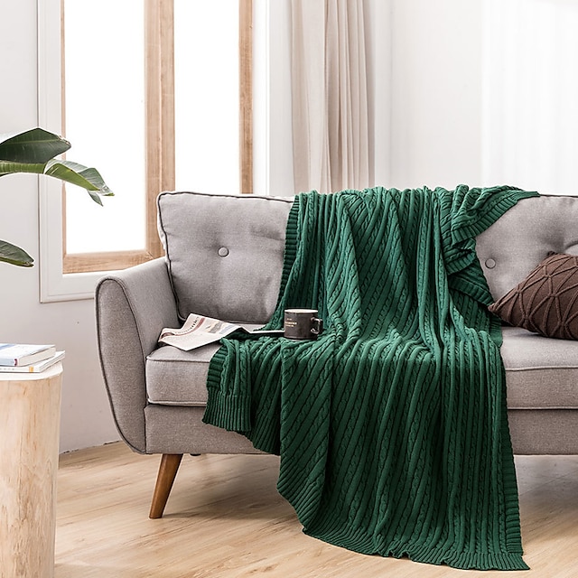 slaapfleece deken sofa plaid - gebreide zachte plaids en dekens voor bedden
