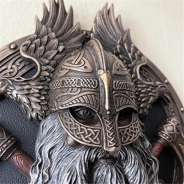 Home & Garden Home Decor | Viking Berserker Double Axe Wall Decoration Plaque House Decoration Garden Decoration Resin Home Deco