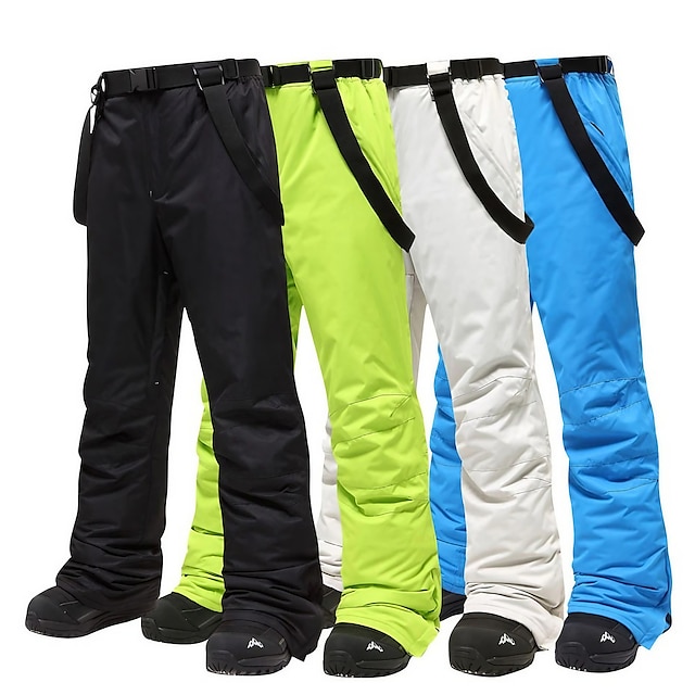  MUTUSNOW Men's Ski / Snow Pants Ski Bibs Outdoor Winter Insulated Thermal Warm Waterproof Windproof Bib Pants for Skiing Snowboarding Winter Sports