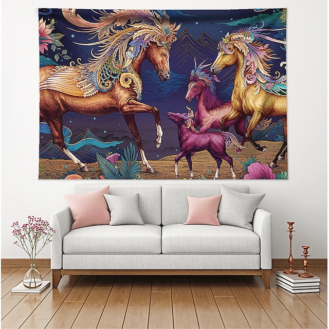 Home & Garden Home Decor | Oil Painting Style Wall Tapestry Art Decor Blanket Curtain Hanging Home Bedroom Living Room Decoratio