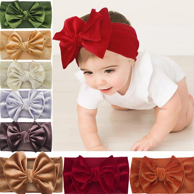 Baby & Kids Kids Accessories | Toddler Unisex Active / Sweet Daily / Outdoor Solid Colored Bow Hair Accessories Purple / Army Gr