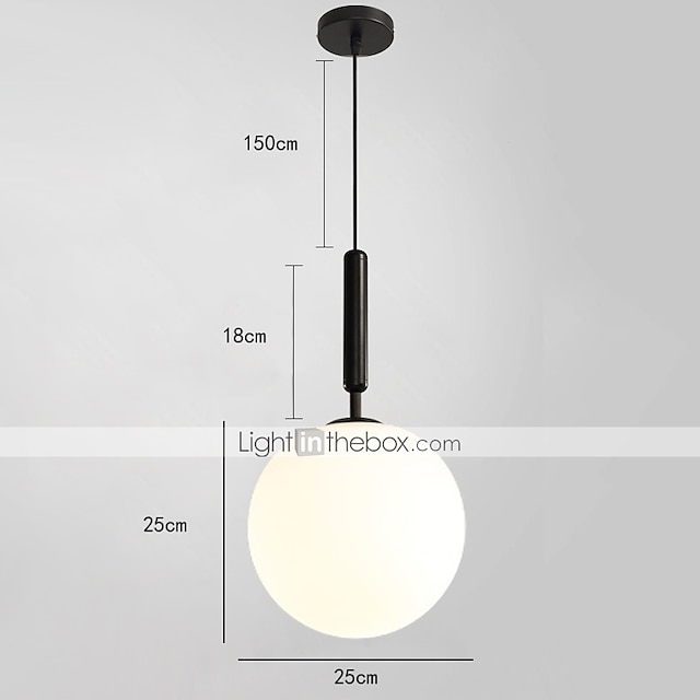 Lights & Lighting Pendant Lights | 15cm 20cm 25cm LED Pendant Light Nordic Single Design Globle Bedside Light Dining Room Bar Me