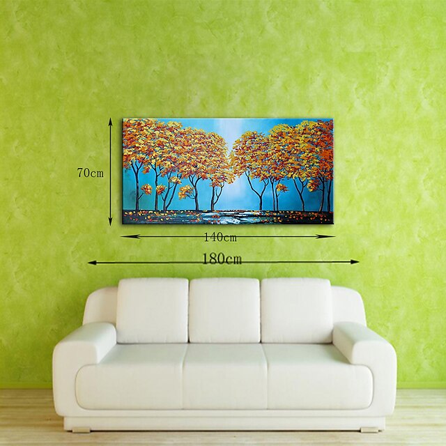 Home & Garden Wall Art | Oil Painting Handmade Hand Painted Wall Art Mintura Modern Abstract Tree Flower Landscape Picture Home 