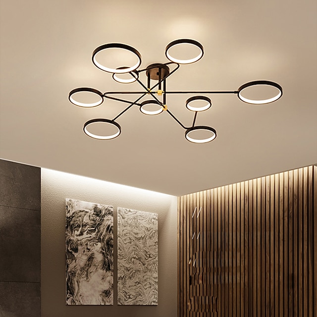  142 cm dimbare plafondlampen led metaal moderne stijl geschilderde afwerkingen modern 220-240v