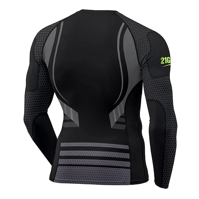 Sports & Outdoors Running, Jogging & Walking | 21Grams® Mens Long Sleeve Compression Shirt Running Shirt Top Athletic Athleisure