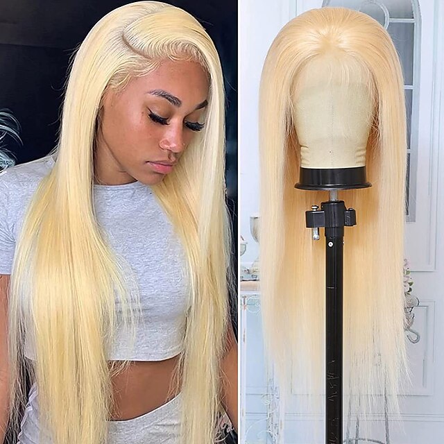 Beauty & Hair Wigs & Hair Pieces | 150% 180% 13x4 Lace 613 Blonde Lace Front Wig Human Hair Brazilian Straight Lace Frontal Wig 