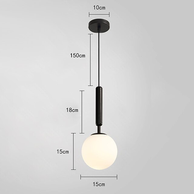 Lights & Lighting Pendant Lights | 15cm 20cm 25cm LED Pendant Light Nordic Single Design Globle Bedside Light Dining Room Bar Me