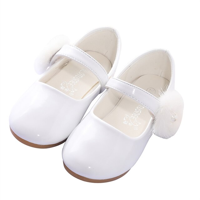 Shoes & Bags Kids Shoes | Girls Flats Flower Girl Shoes Patent Leather Little Kids(4-7ys) Flower Light Pink White Fall Spring - 