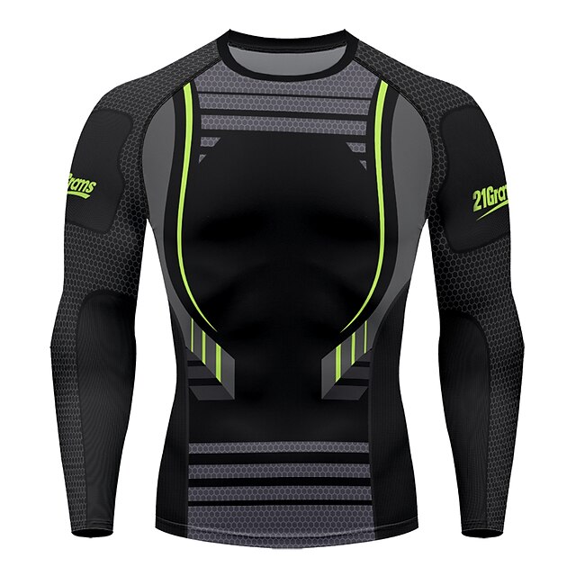 Sports & Outdoors Running, Jogging & Walking | 21Grams® Mens Long Sleeve Compression Shirt Running Shirt Top Athletic Athleisure