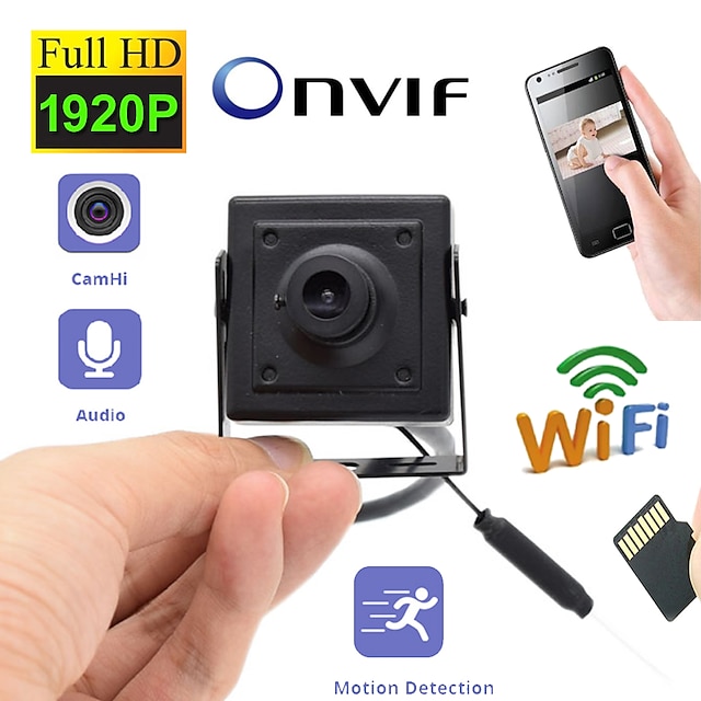  wi-fi 5mp 2mp 1080p câmera mini ip interna suporte cartão sd onvif p2p segurança aplicativo de camhi de áudio de microfone integrado