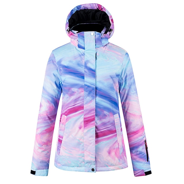  ARCTIC QUEEN Women's Ski Jacket Outdoor Winter Thermal Warm Waterproof Windproof Breathable Detachable Hood Jacket for Snowboarding Ski Mountain / Cotton