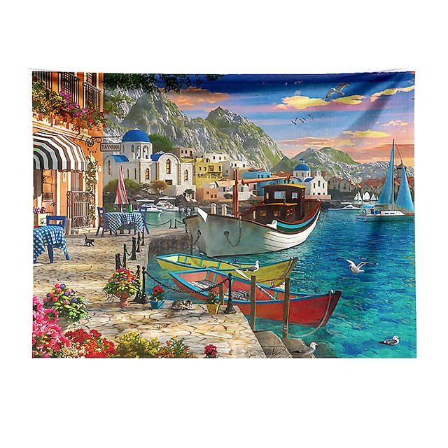 Home & Garden Home Decor | Oil Painting Style Wall Tapestry Art Decor Blanket Curtain Hanging Home Bedroom Living Room Decoratio