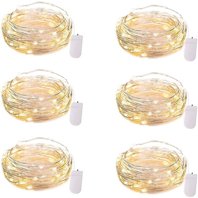 100 Pack Fairy Christmas Lights Battery Operated 7Ft 20 Led Waterproof