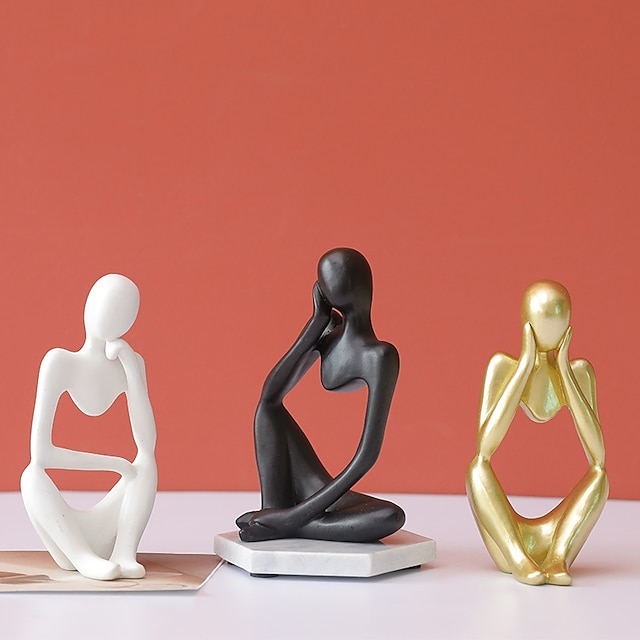 Mujeres Moderno _ Reino Unido cara Resina Ornamento Escultura Pensador figura estatua Hogar Decora