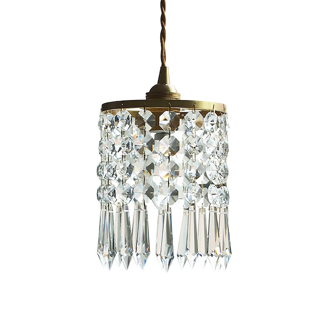 Lights & Lighting Pendant Lights | 12cm Unique Design Chandelier Gold Pendant Light Crystal Modern 110-120V 220-240V - LY89353