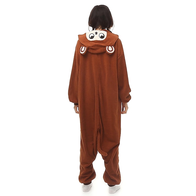 Toys & Hobbies Cosplay & Costumes | Adults Kigurumi Pajamas Monkey Onesie Pajamas Polar Fleece Coffee Cosplay For Men and Women 