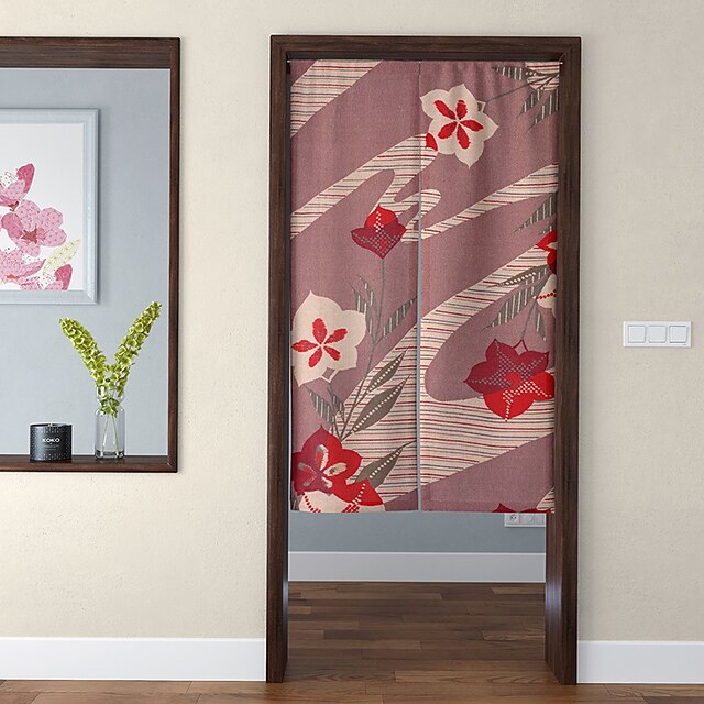 Home & Garden Home Decor | Japanese Style Door Curtain Entrance Partition Half Curtain Fabric Curtain Living Room Bed Room Kitch