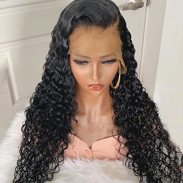 Beauty & Hair Wigs & Hair Pieces | Loose Curly Synthetic Lace Front Wigs With Baby Hair Heat Resistant Fiber Water Wave Syntheti