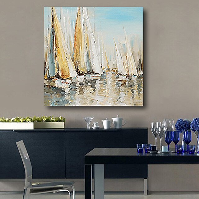 Home & Garden Wall Art | Oil Painting Handmade Hand Painted Wall Art Modern Landscape Seascape Sailboats Home Decoration Decor S