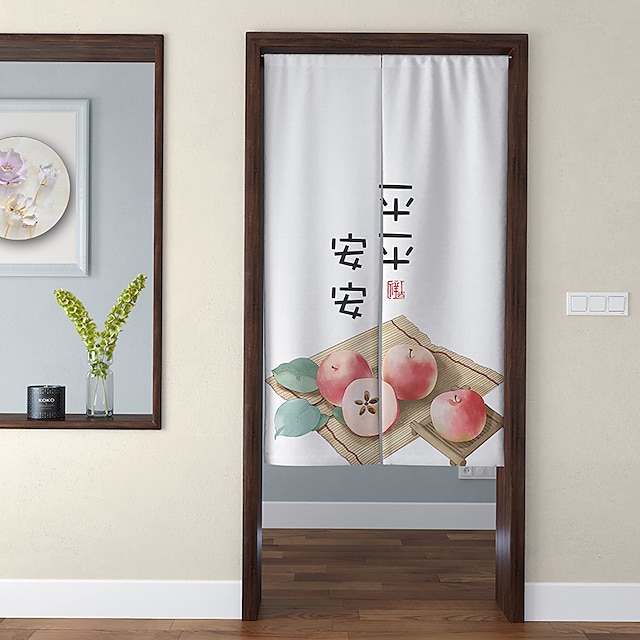 Home & Garden Home Decor | Door Tapestry Chinese Style ZEN Door Curtain Entrance Partition Curtain Half Curtain Fabric Curtain C