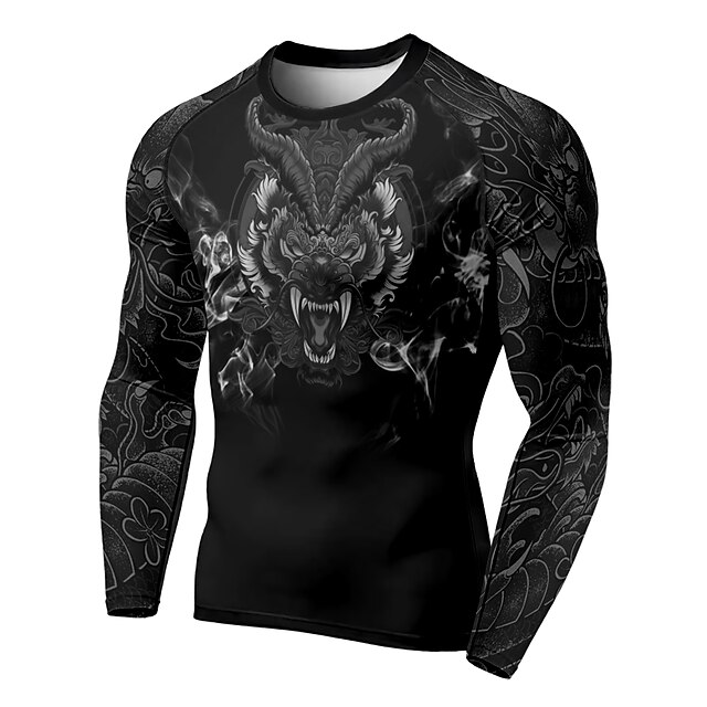 Sports & Outdoors Running, Jogging & Walking | 21Grams® Mens Long Sleeve Compression Shirt Running Shirt Top Athletic Athleisure