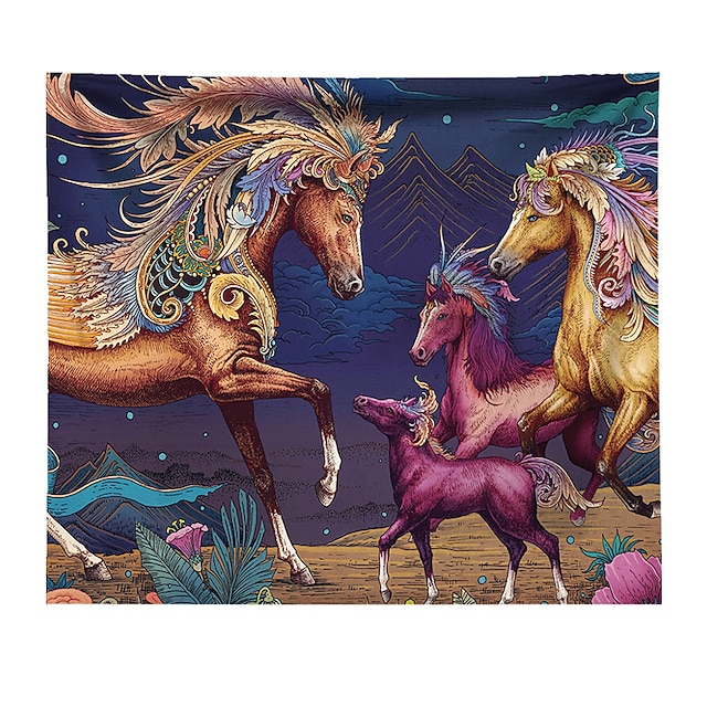 Home & Garden Home Decor | Oil Painting Style Wall Tapestry Art Decor Blanket Curtain Hanging Home Bedroom Living Room Decoratio