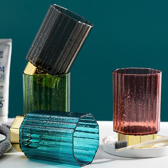  tazza per spazzolino da denti con base lavabile in stile nordico trasparente semplice spazzolino da denti per coppie domestiche