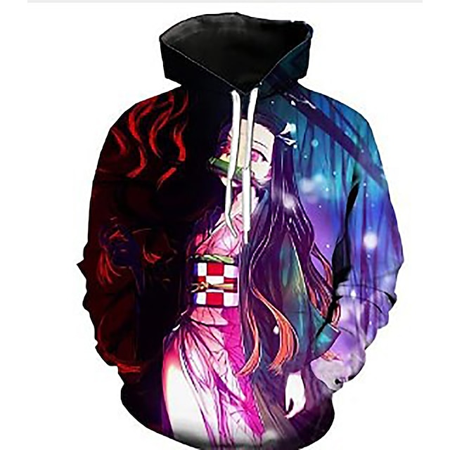 Toys & Hobbies Cosplay & Costumes | Inspired by Demon Slayer Agatsuma Zenitsu Hoodie Anime Poly / Cotton Anime Graphic Hoodie Fo